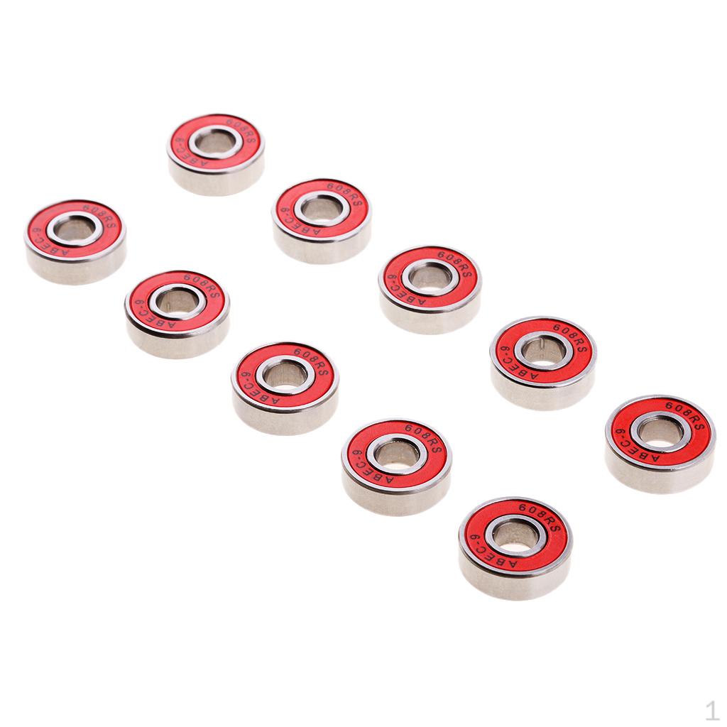 ABEC9 608RS Подшипники для колес роликовых коньков Скейтборд Лонгборд Упаковка 10 шт.