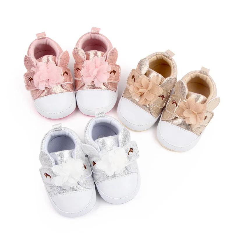 Infant Toddler Babies Boys Girls Shoes For Newborn Soft Sole Canvas Solid Footwear Crib Moccasins Letter Print Anti-Slip Shoes