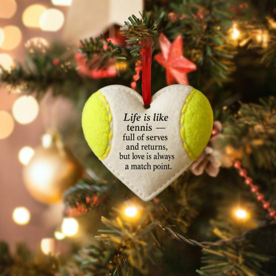 Бейсбольная игрушка в форме сердца, спортивное рождественское украшение для подвешивания на елку, украшение на день рождения, День святого Валентина