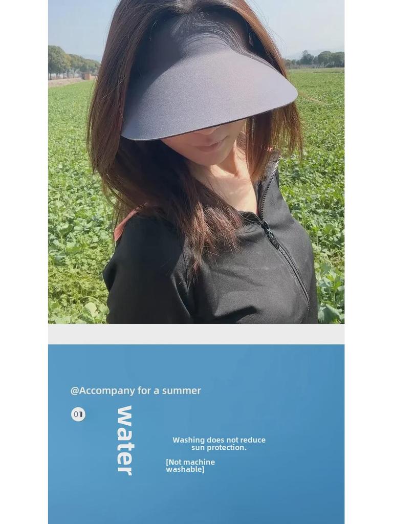 Женская бесшовная солнцезащитная шляпа: Большие поля, ажурный верх для езды на велосипеде весной и летом