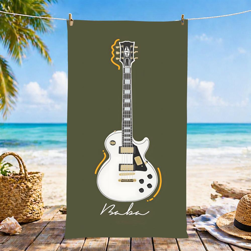 E-Espguitars-S Полотенце Микрофибра Пляжное Полотенце, Быстросохнущее, Не Прилипает Песок, Ультратонкое Волокно, Супер Мягкое.