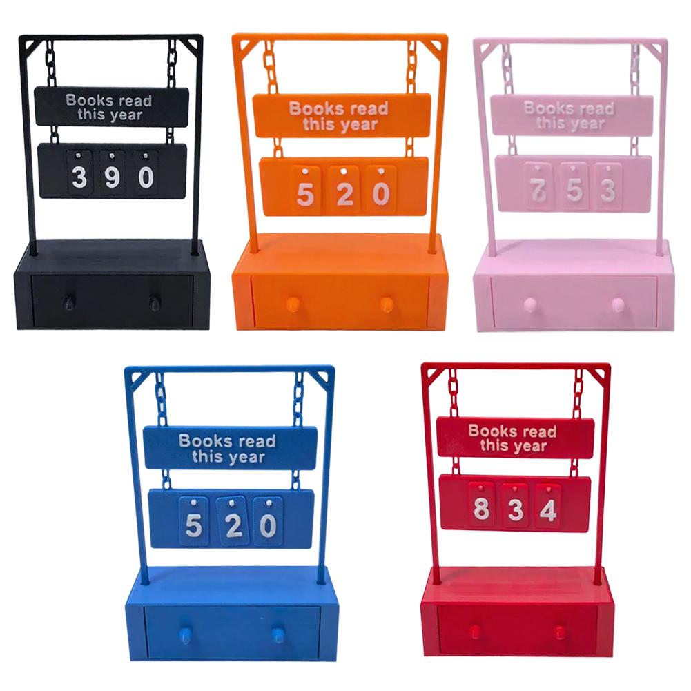 1 шт. Подвесной счетчик книг с цифрами Органайзер для офисного стола для работы, учебы, отслеживания прогресса чтения Стильные библиотечные настольные инструменты