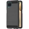 Luxury Case for Samsung A12 (6.5 ") Reinforced Edge Silicone Black Steel Design Tpu
