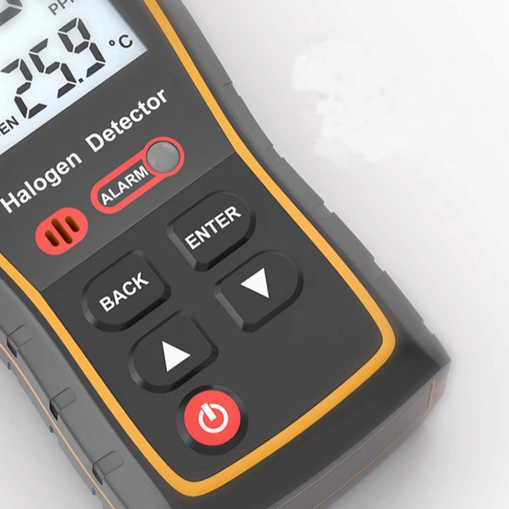 Галогеновый детектор утечек кондиционера, 0-1000PPM Звуковая световая вибрационная сигнализация Тестер утечки хладагента, SW-743A