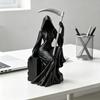 Фигурка Жнеца с косой, 3D-печать, Загадочная женская статуэтка Жнеца, Готическая жуткая скульптура для книжной полки, декора стола