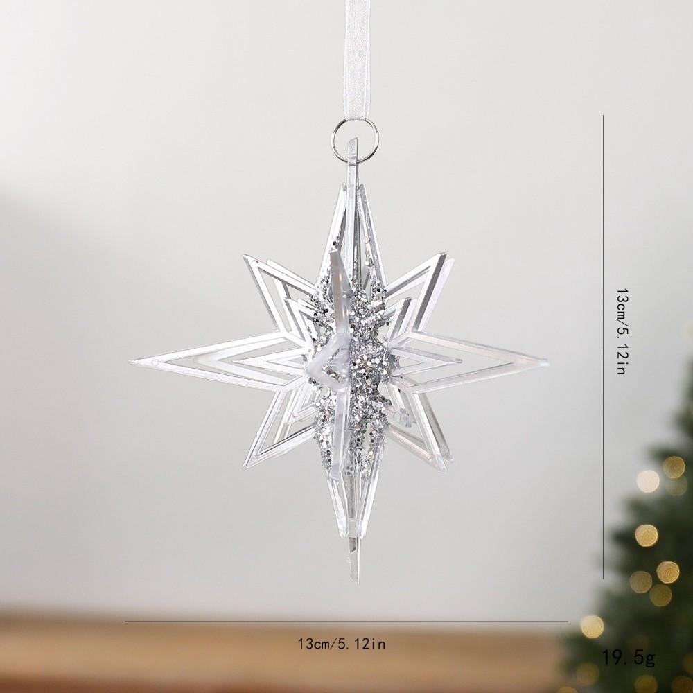 Acrylic Christmas Tree Ornaments Snowflake Crystal Hanging New Hanging Ornaments Indoor Outdoor