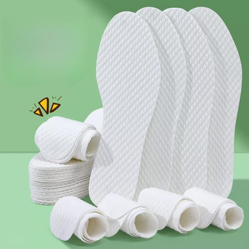 10 Pairs Antibacterial and Deodorizing Disposable Insoles for Women Sweat-absorbing and Breathable Summer Sock-free Insoles