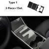 For Tesla Model 3 Car Styling Car Interior Gear Shift Box Panel Cover Water Cup Frame Sticker Trims Protection Auto