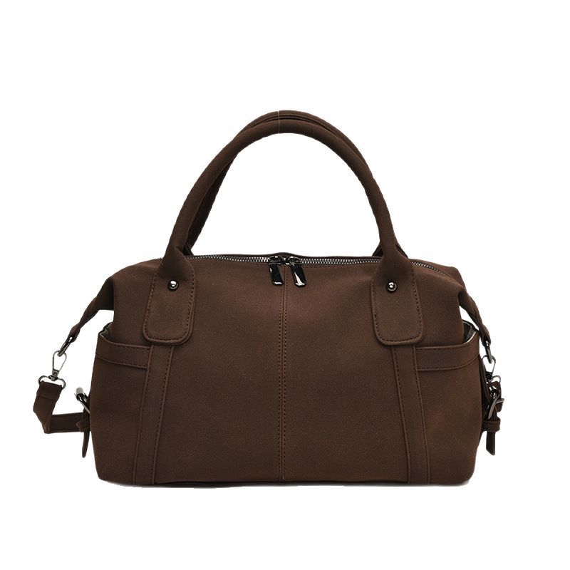 Korean Version of Retro Large-capacity Bag Women's 2025 Autumn and Winter New Fashion Matte Tote Bag Student Class Commuter Bag