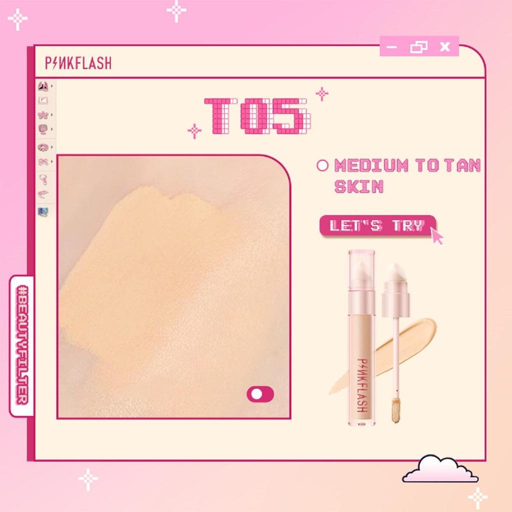 PINKFLASH HD безупречный консилер для лица, водостойкий BB-крем с полным покрытием, дышащая жидкая основа, основа для макияжа, женская косметика