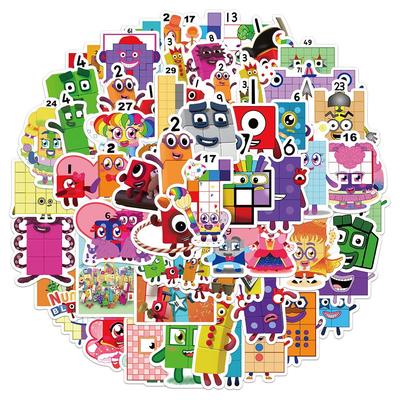 Креативный набор наклеек Numberblocks - 52 шт. для DIY-журнала, чехла для телефона и украшения тетради