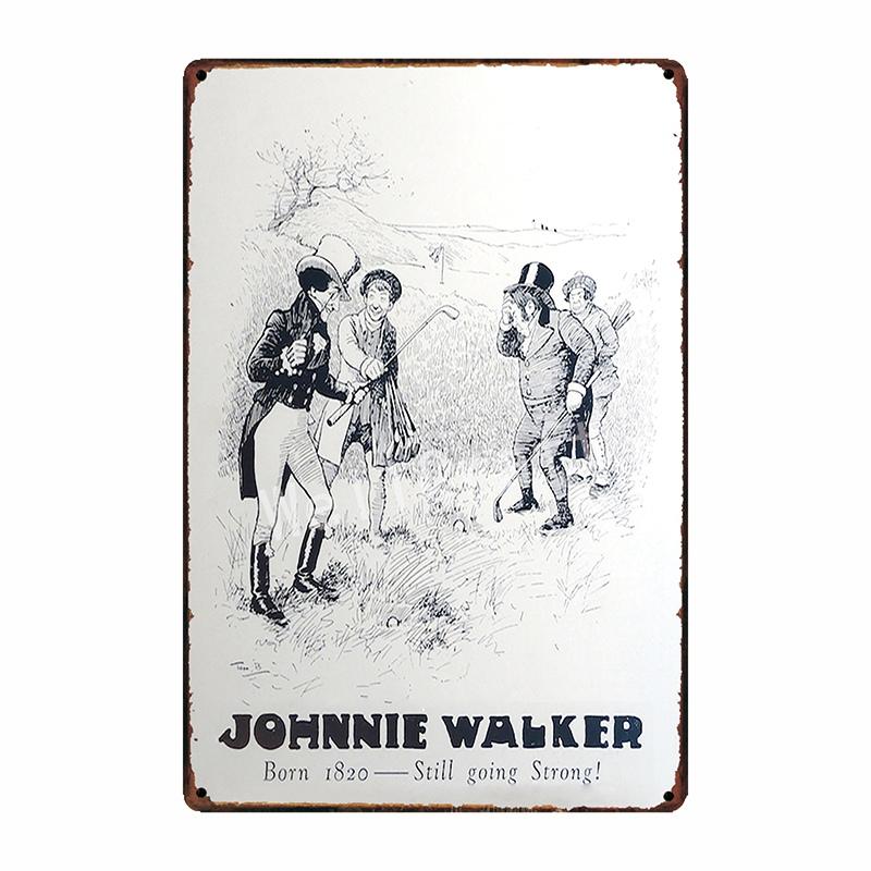 [ WellCraft ] johnnie whisky Metal Sign Wall Plaque Painting FG-237