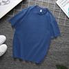 Zirunking Long-staple Cotton Short-sleeved T-shirt Unisex Top Youth Casual Solid Color Loose Round Neck Half-sleeved Top CHANGRONG