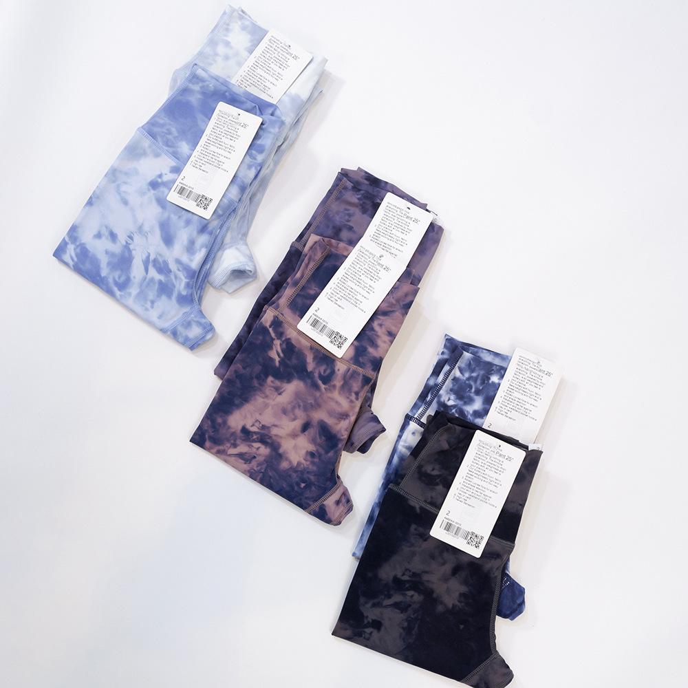 Женские леггинсы для йоги с высокой талией, быстросохнущие, с принтом тай-дай