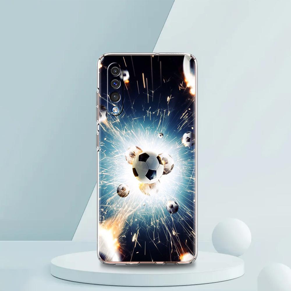 Football Sport Soccer Transparent Phone Case for Samsung Galaxy A12 A50 A52 A70 A40 A10 A20 A30 A02 A03S A04 Cover Silicon Shell