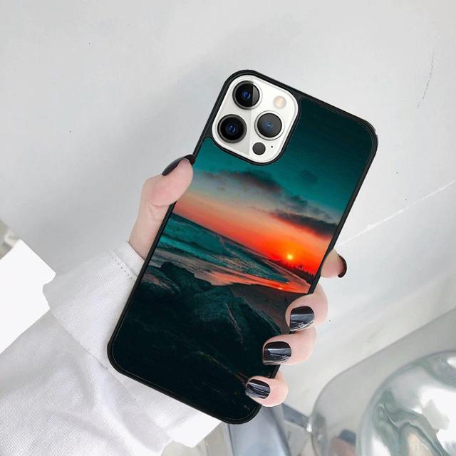 Силиконовый чехол для телефона Sunset для iPhone 16 15 14 SE 2020 XR XS 11 12 13 Mini Pro MAX Plus Coque