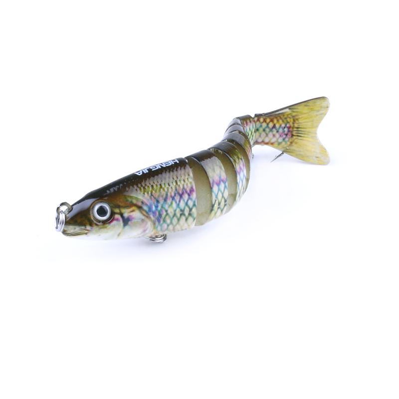 1 шт. HENGJIA приманки для гольяна без губ, 8-сегментная многошарнирная приманка для плавания для ловли окуня, форели, щуки