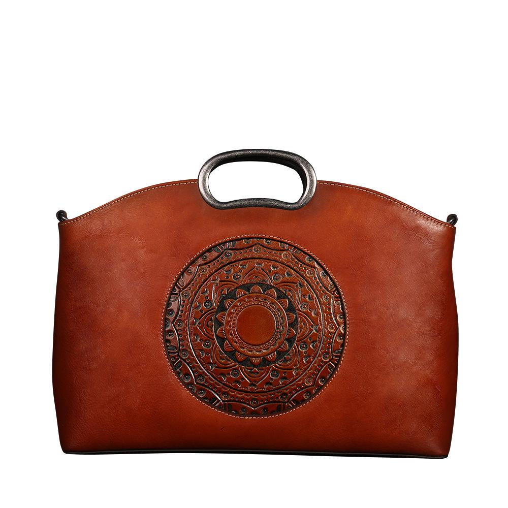 Женская сумка-клатч из натуральной кожи, винтажная женская сумка с тотемным тиснением, сумки на плечо, сумки через плечо