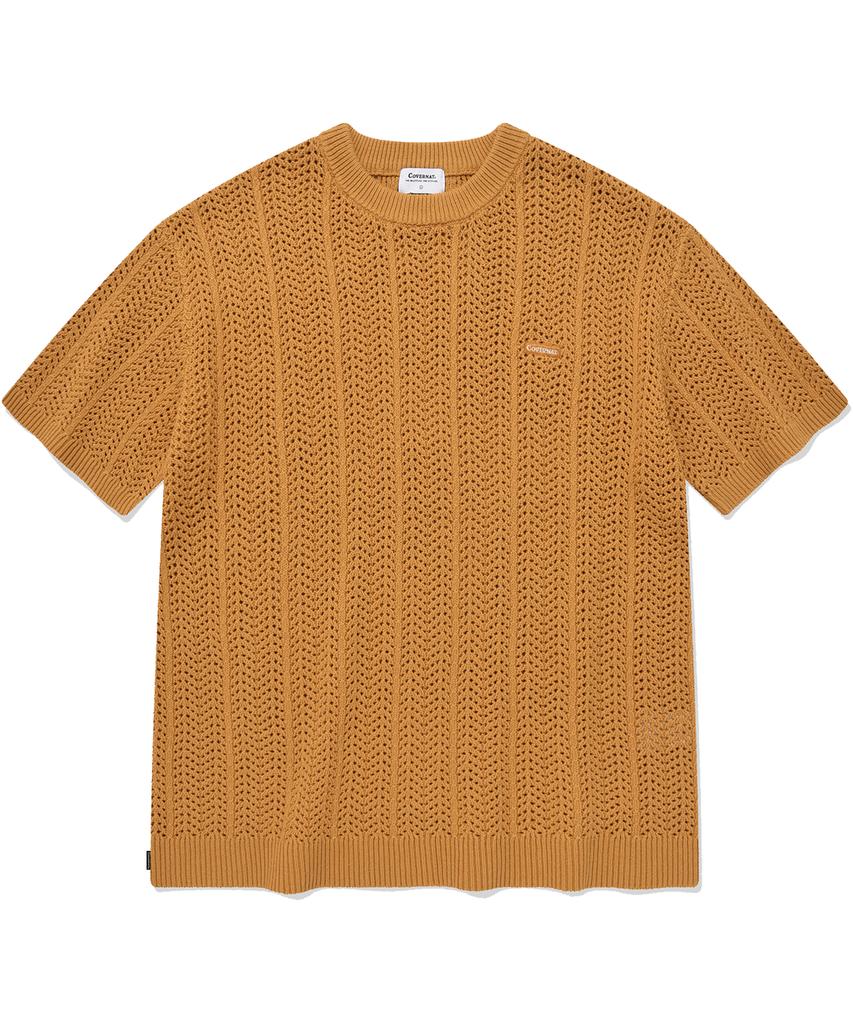 COVERNAT Cable Round Half Knit Orange