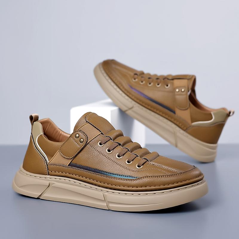 Повседневная мужская обувь для активного отдыха из натуральной кожи Мужские кроссовки ручной работы Мужские кроссовки для вождения Мягкие кроссовки для отдыха и прогулок Трекинговая обувь