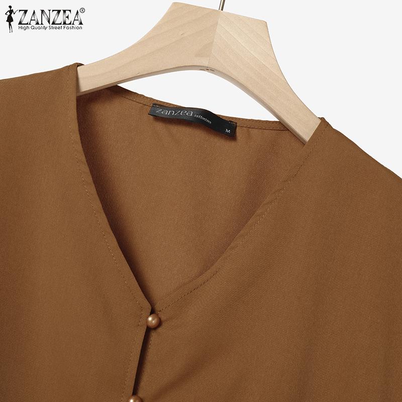 ZANZEA Женский повседневный костюм из двух частей: блузка без рукавов и широкие брюки