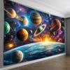 2D Гобелен Туманность Галактика Планеты 2D Печать Космический Настенный Декор для Мальчишеской Спальни
