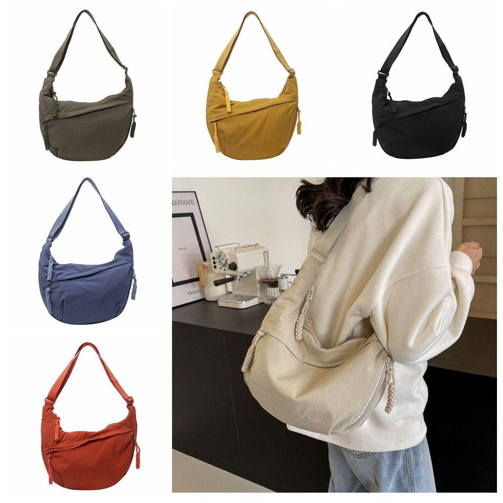 Solid Color Women's Shoulder Bag Simple Single-shoulder Bag Fashionable Underarm Bag Work Travel