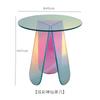 Colorful Acrylic Sofa Side Table Living Room Round Coffee Tea End Tables Bedroom Corner Tables Balcony Leisure Desk Home Decor