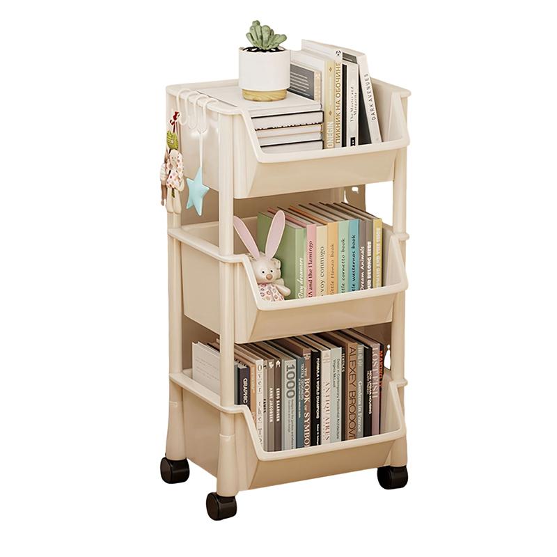 Trolley Bookshelf Movable Bookshelf Mobile Kitchen Storage Rack Snack Cart Storage Rack Multi-Layer Storages Shelve With Wheels