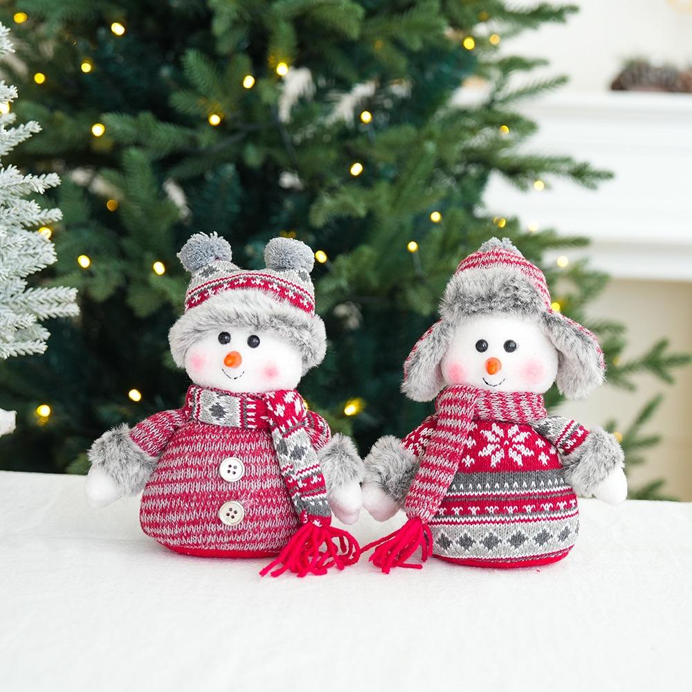 Exquisite Snow Doll Portable Christmas Fabric Doll Christmas Decorations Pendant  Kids Gift
