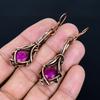Ruby Earrings Gemstone Jewelry,  999 Copper Wire Wrapped Handmade Earrings, Latest Design Jewelry