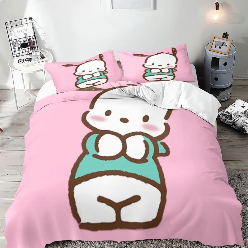 Sanrio Pochacco Bedding Sets Comforter Cover Bed Cover Duvet Cover Pillow Case 2-3 Pieces Sets Kids Bedroom Decoration