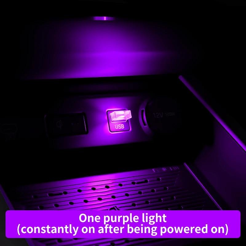 Автомобильная подсветка салона, модификация интерьера со светодиодной подсветкой для ног, радужная подсветка, приветственная USB-подсветка салона