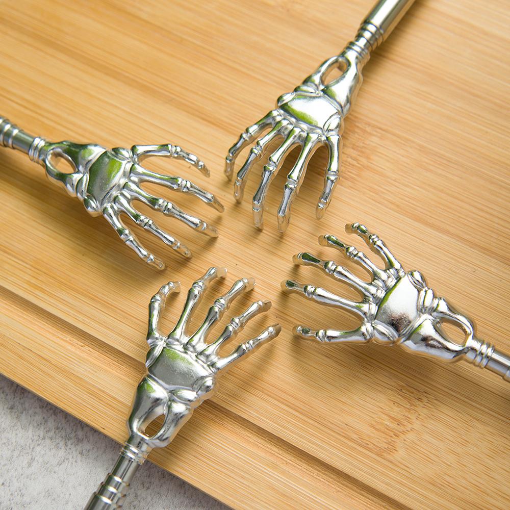 Чесалка для спины из нержавеющей стали Телескопический массажер для чесания, выдвижной, зудящий, для пожилых людей, счастливые товары для здоровья, изделия ручной работы Hackle