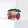 Летняя креативная мода сплав стразы клубника брошь милый свежий женский костюм кардиган корсаж аксессуары булавка