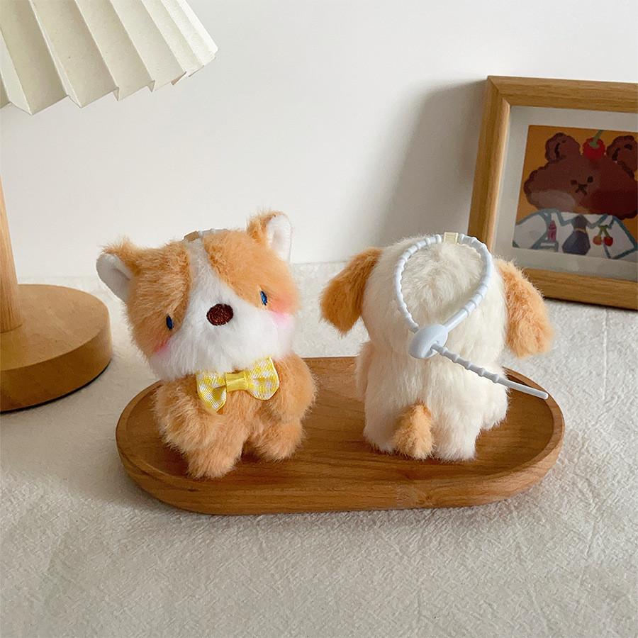 Pendant Plush Dog With Bowtie Decoration For Kids School Activities Gifts And