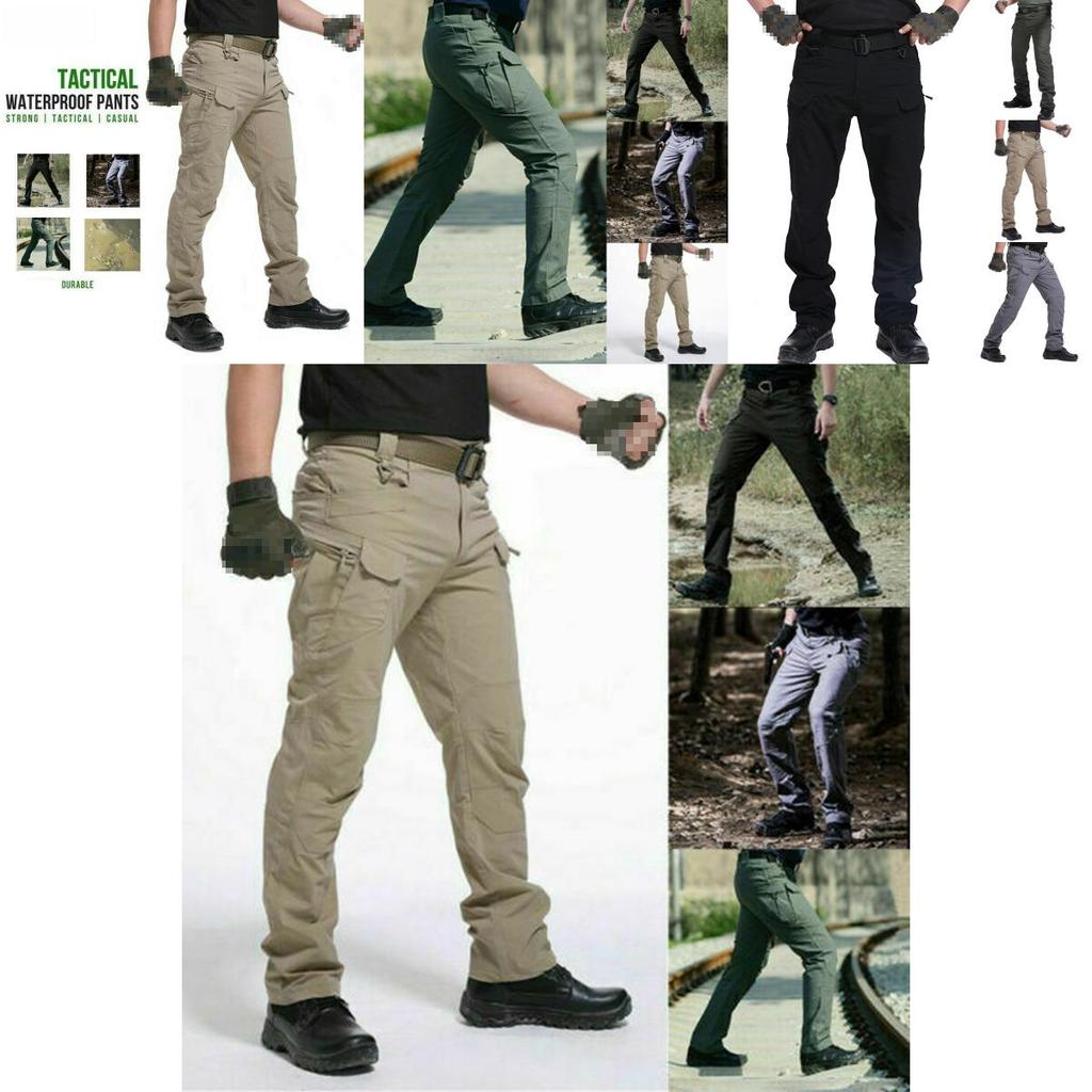 Tactical Cargo Men Trousers Outdoor Hiking Windproof Military Combat Pants Sport