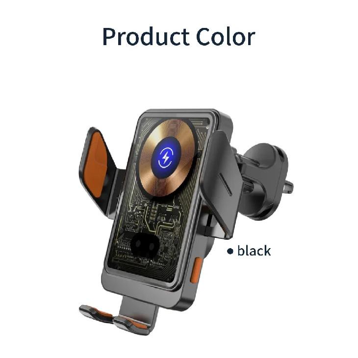Car Wireless Charger Air Vent Clip Phone Holder Stand For iPhone 16 15 14 13 12  Pro Max Samsung S24 S23 S22 Mount Fast Charging
