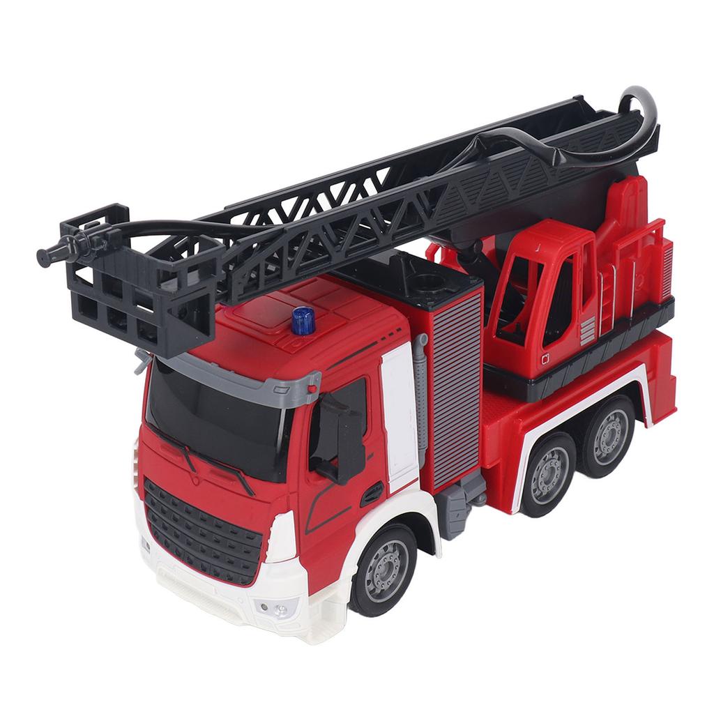 Fire Engine Toy with Light Sound Working Water Pump Ladder Remote Control 2.4G Simulation Toy Model
