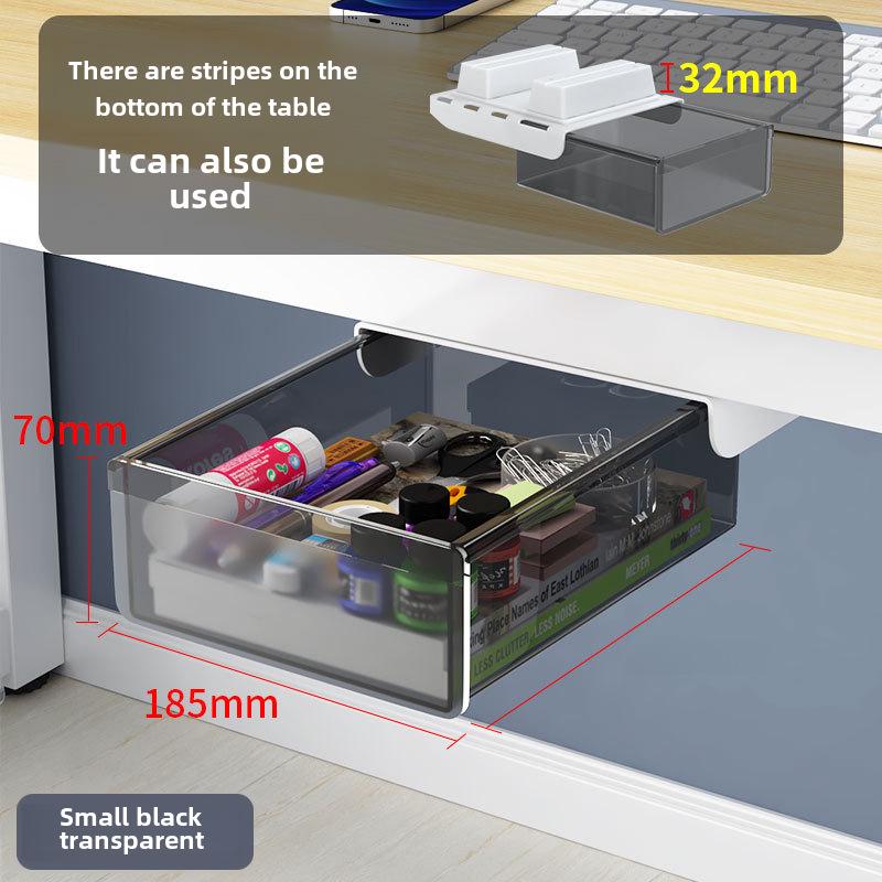 Under-Desk Hidden Drawer Storage Box for Office Workstation