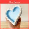 Stylish Blue Heart Shaped Jewelry Tray Durable Resin Craft Decorative Storage Box