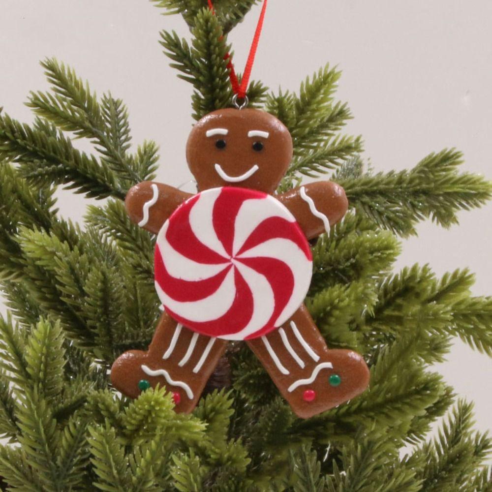 Мультфильм Пряничный человечек Рождественские подвески Мягкая глина Рождественская елка Украшение Фестиваль