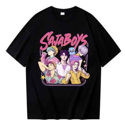 Kpop Охотники на демонов Saja Boys Футболка Стиль Харадзюку Круглый вырез Мужская футболка