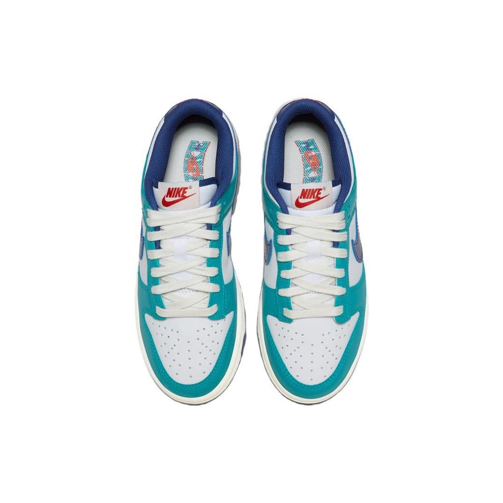 Nike Dunk Low Teal Nebula Royal Women Sneakers White Sail Deep-Royal-Blue FQ6870-141