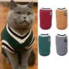Autumn and Winter Pet Cat Solid Color Clothing Christmas Sweater College Style Dog Clothes Kitten Puppy Vest Clothes Cat Coat Cl