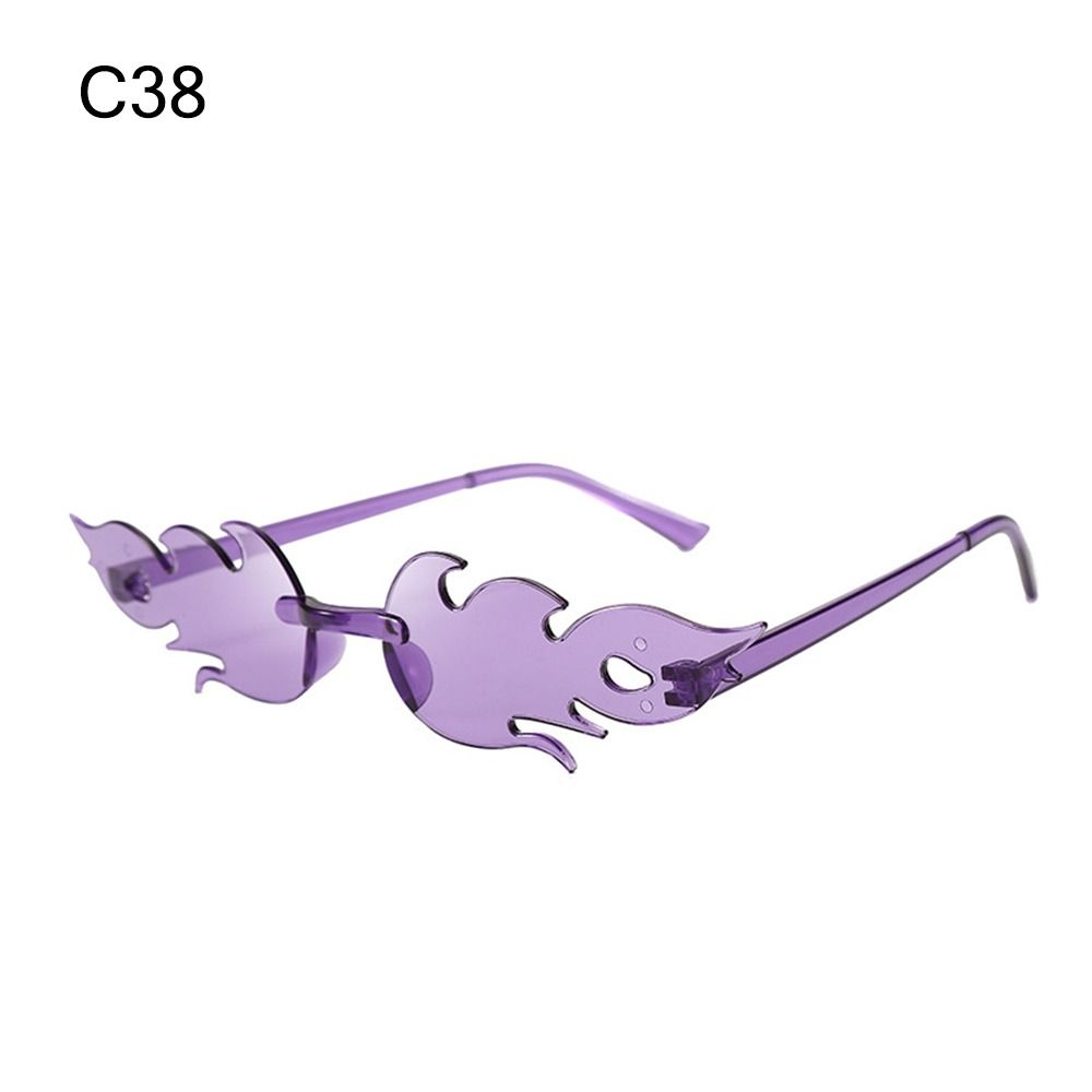 Novelty Eyewear Cosplay Party Flame Shaped Flame Sunglasses Sun Glasses Sunglasses for Women