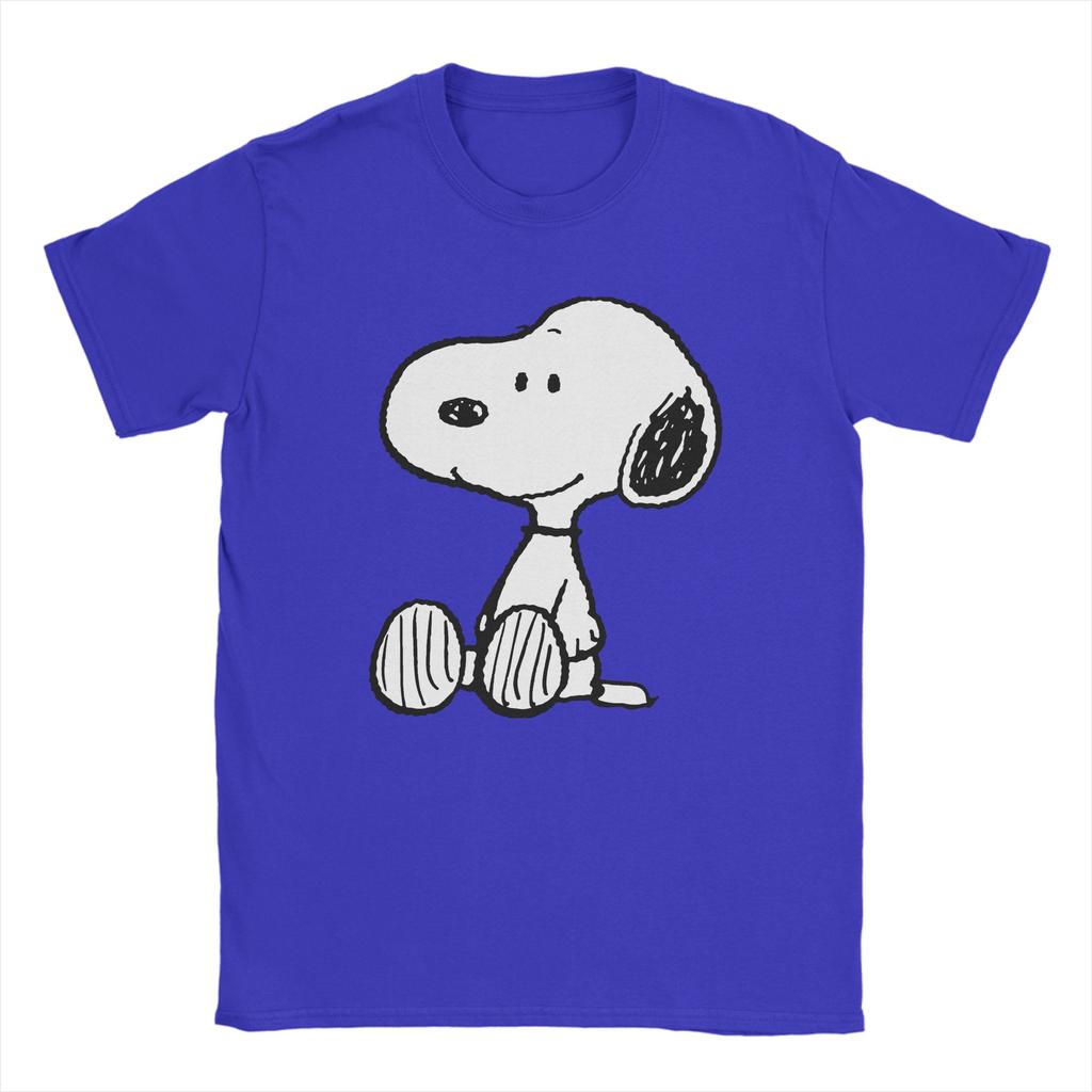 Unisex Snoopys T Shirt Pure Cotton Clothing Novelty Short Sleeve Crewneck Tee Shirt Unique TShirts