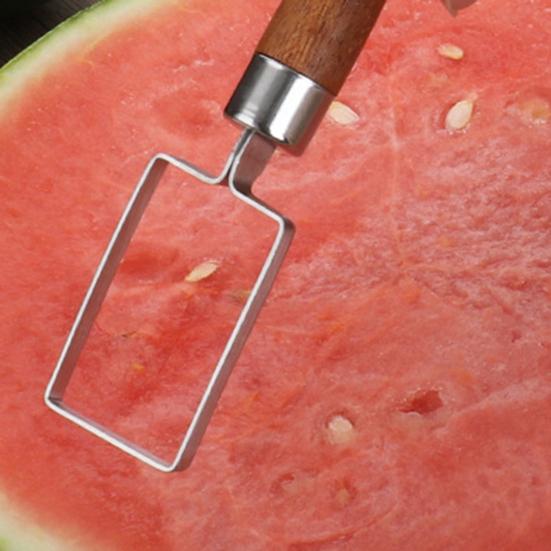 Вилка для резки арбуза, резак 2-в-1, режущий инструмент из нержавеющей стали, быстро безопасный инструмент для сервировки фруктов дыни, портативный кухонный гаджет