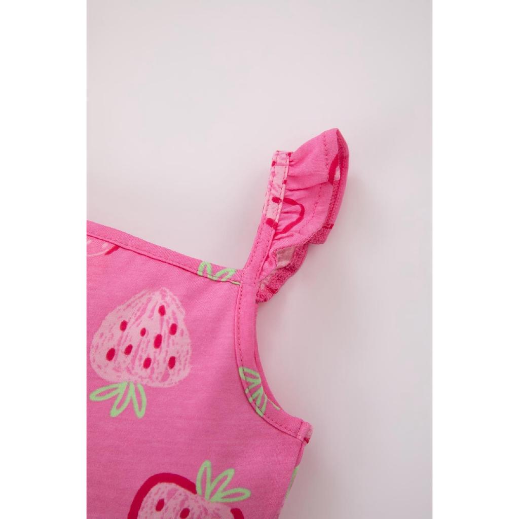 Платье на бретельках с рисунком для маленьких девочек