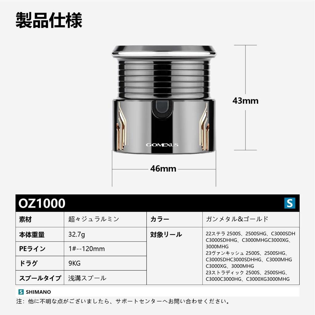 Gomexus Shippuu C30S спиннинговая шпуля 22 Stella совместимая алюминиевая шпуля Shimano сменная спиннинговая шпуля